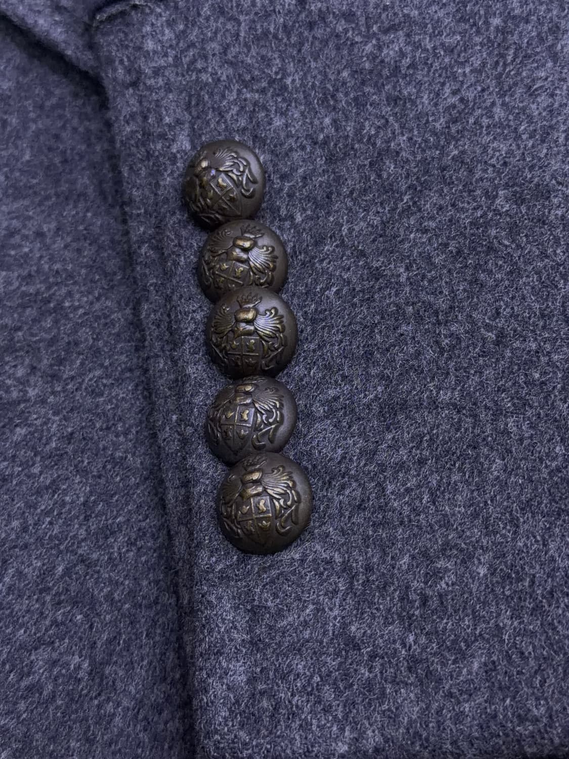 타임옴므 더블 블레스트 견장 울 코트 그레이 105 상품이미지8