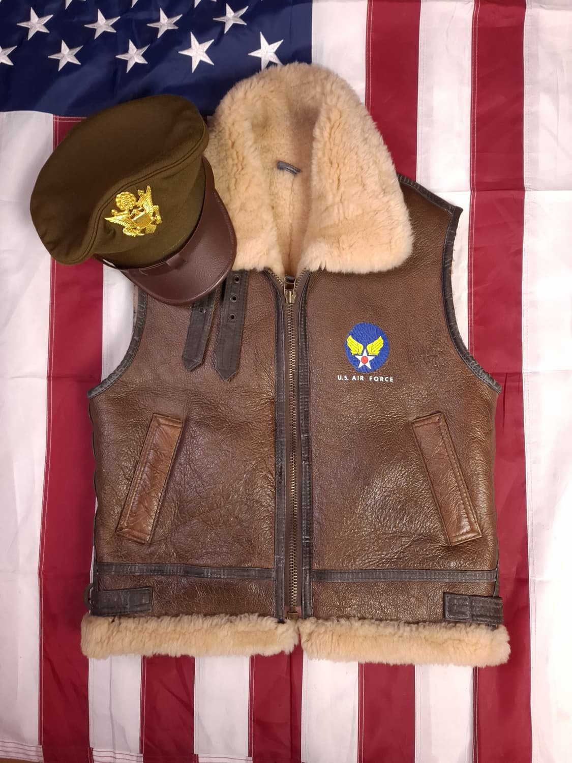 미공군 B-3 TYPE 리얼레더 항공 폭격기 무스탕 베스트 상품이미지1