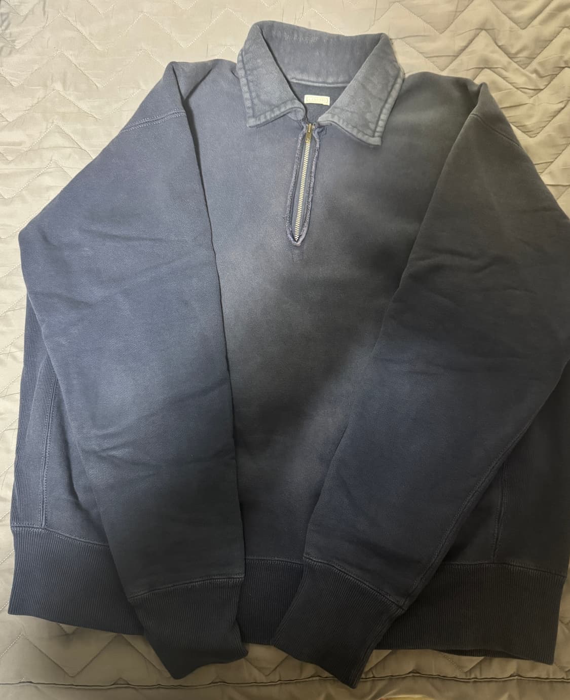 아프레쎄 하프집업 스웻셔츠 네이비 2사이즈 상품이미지1