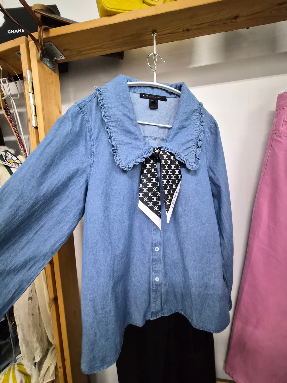 마크제이콥스 프릴벌룬데님. 언발 랩 스판 슬렉스 상품이미지4