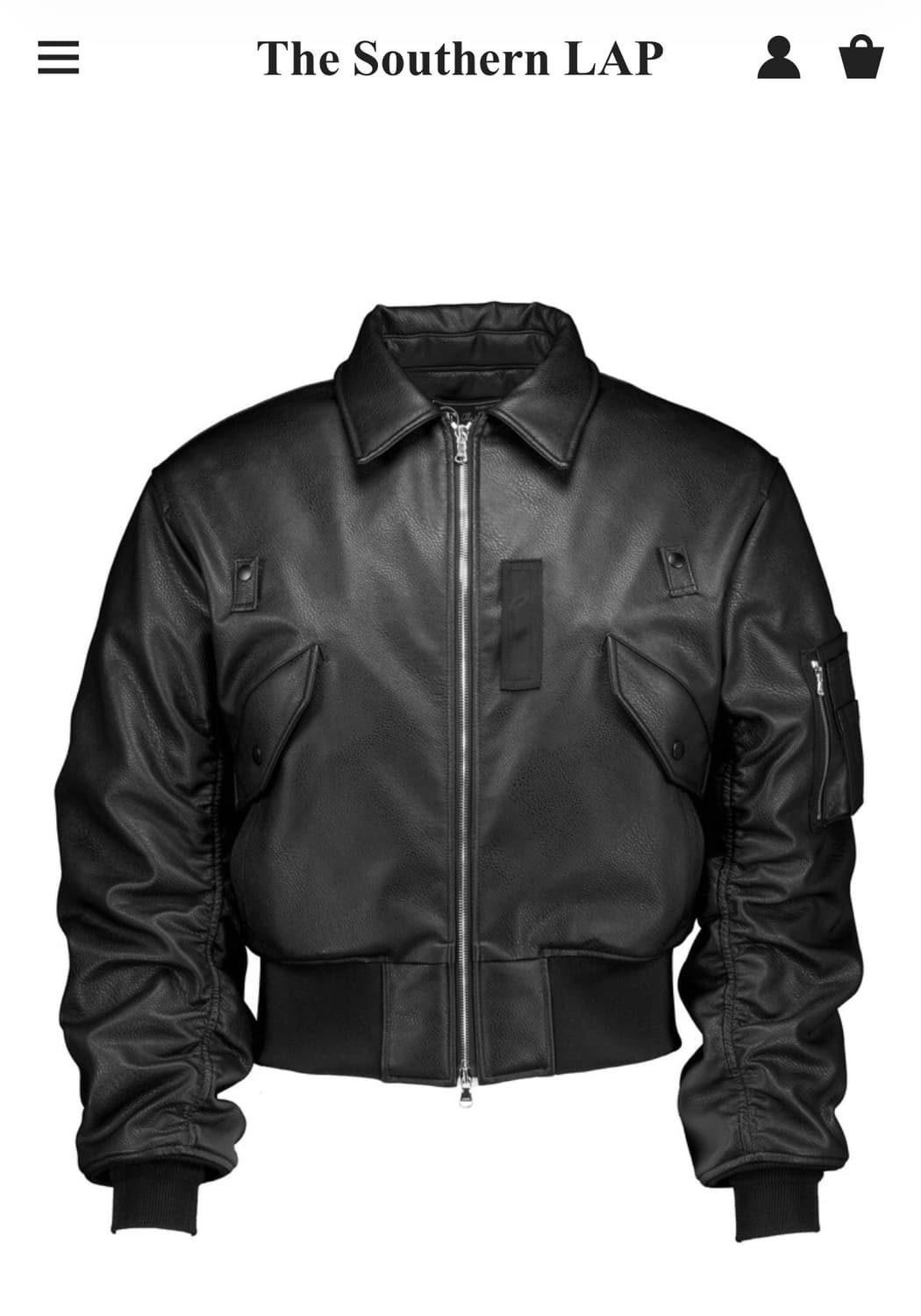 포그서비스x더써든랩 레더 봄버 논워싱 L 상품이미지1