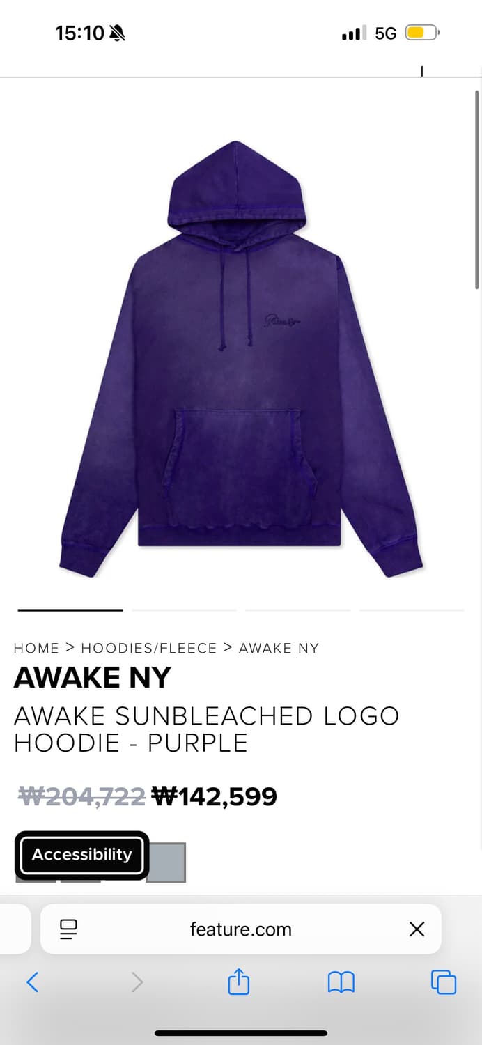 Awake NY 어웨이크 뉴욕 선블리치드 후디 상품이미지5