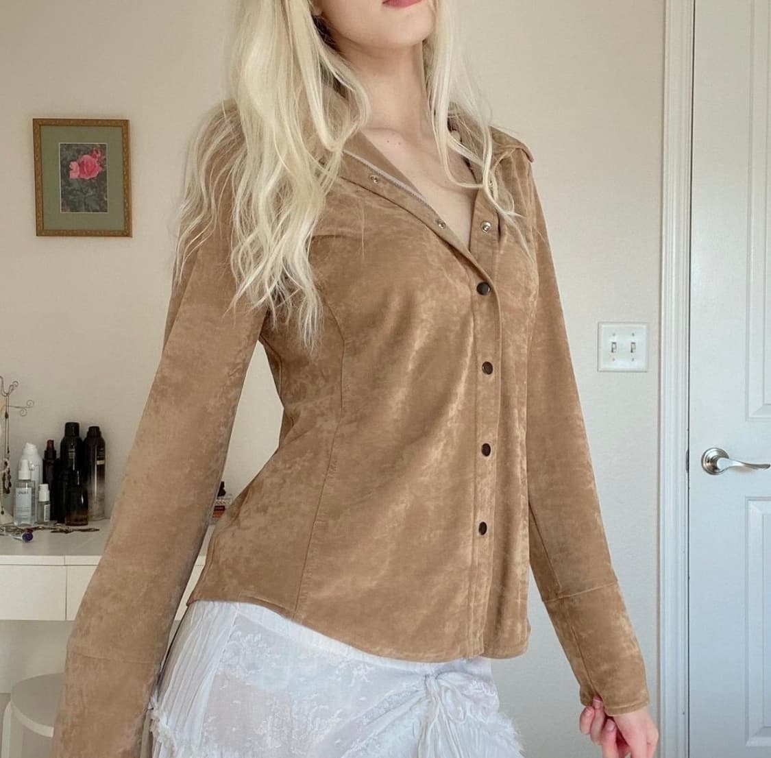 빈티지 버튼업 블라우스 상품이미지2