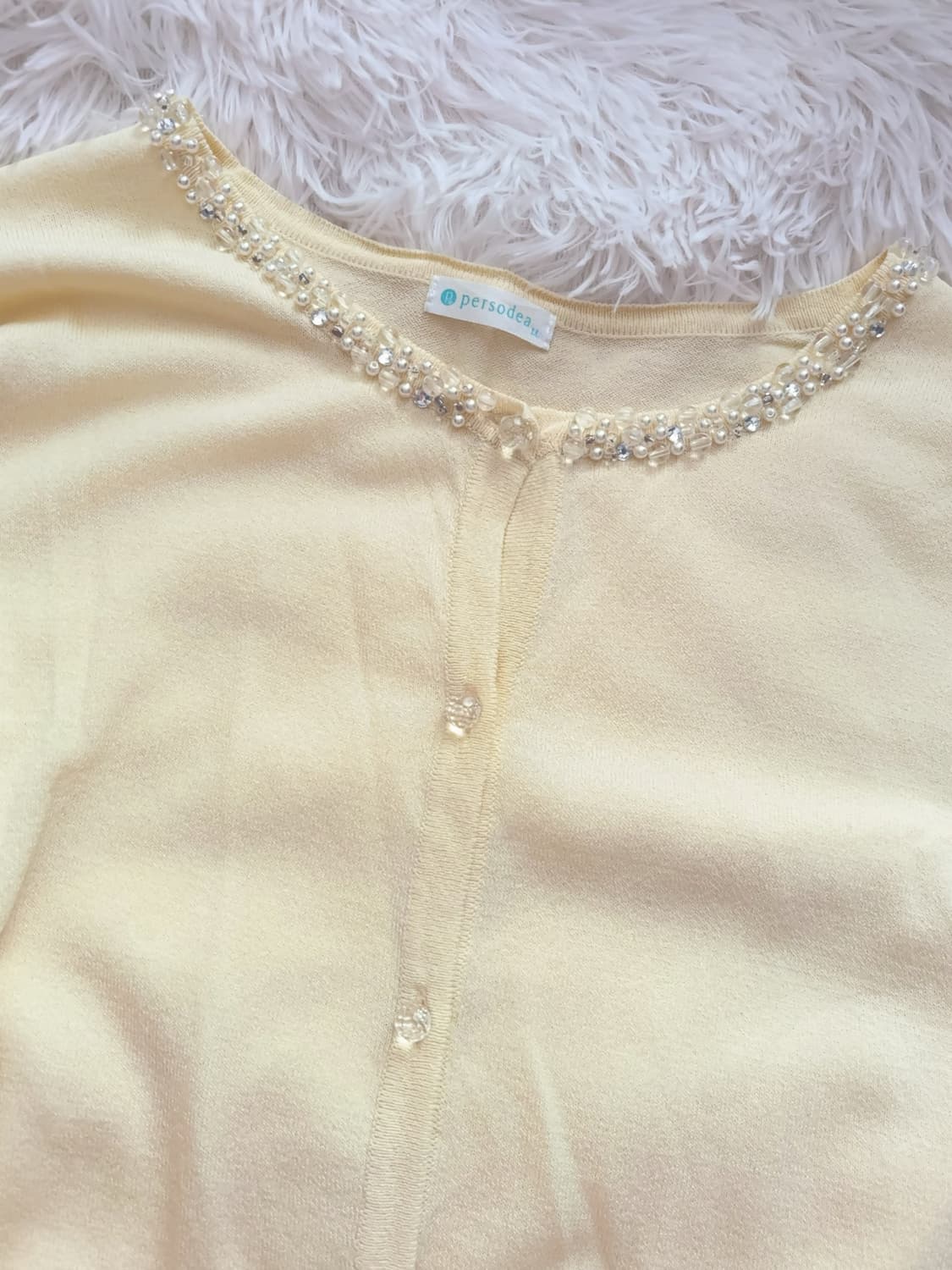 레몬우유 비즈 큐빅 가디건 상품이미지2