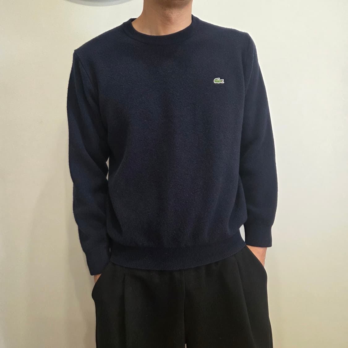라코스테 네이비 크루넥 니트 상품이미지3