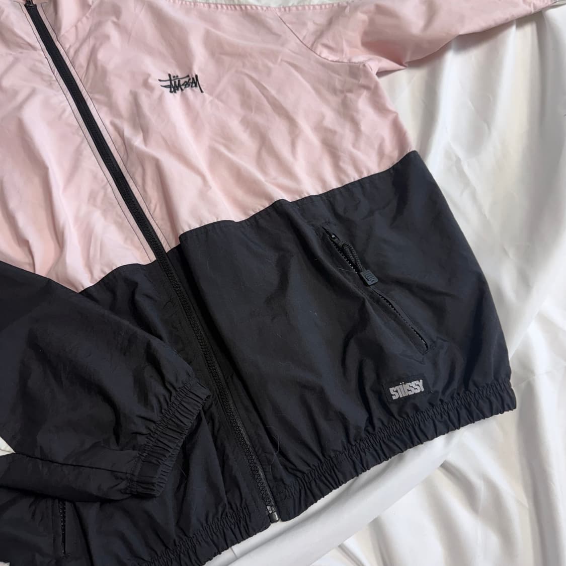 스투시 딸기우유 연핑크 대대장 히메 갸루 바람막이 윈드브레이커 빈티지 상품이미지3