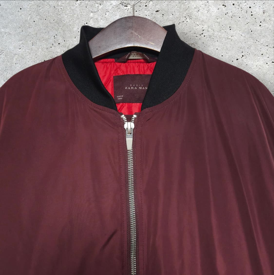 자라 MA-1 항공점퍼 버건디 (105/XL) 상품이미지2