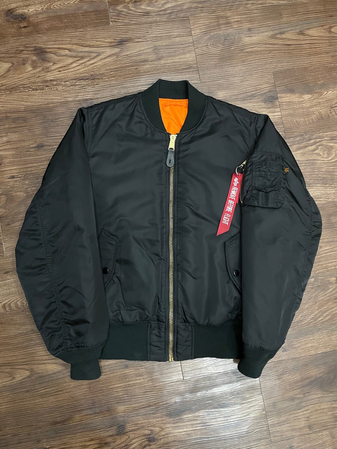 알파인더스트리 ma-1 플라이트 자켓 항공점퍼 블랙 상품이미지1