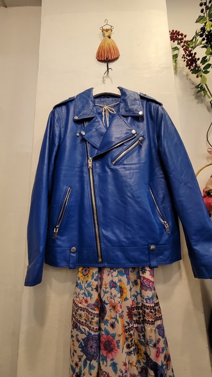 라이더커문(RIDER COMMUNE ) 블루 양가죽 라이더 상품이미지4