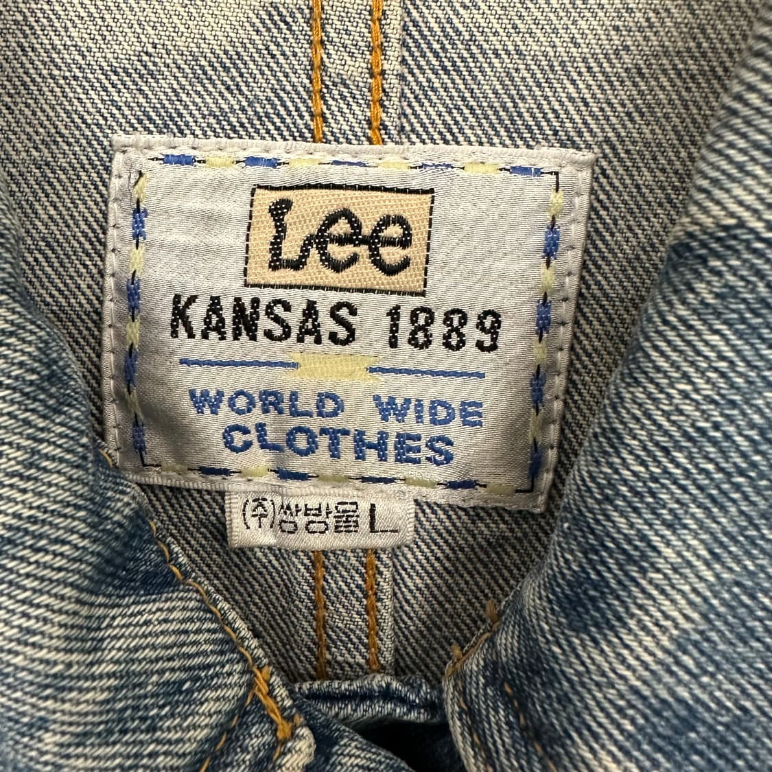 90‘s 리 플라워자수 데님자켓 상품이미지3