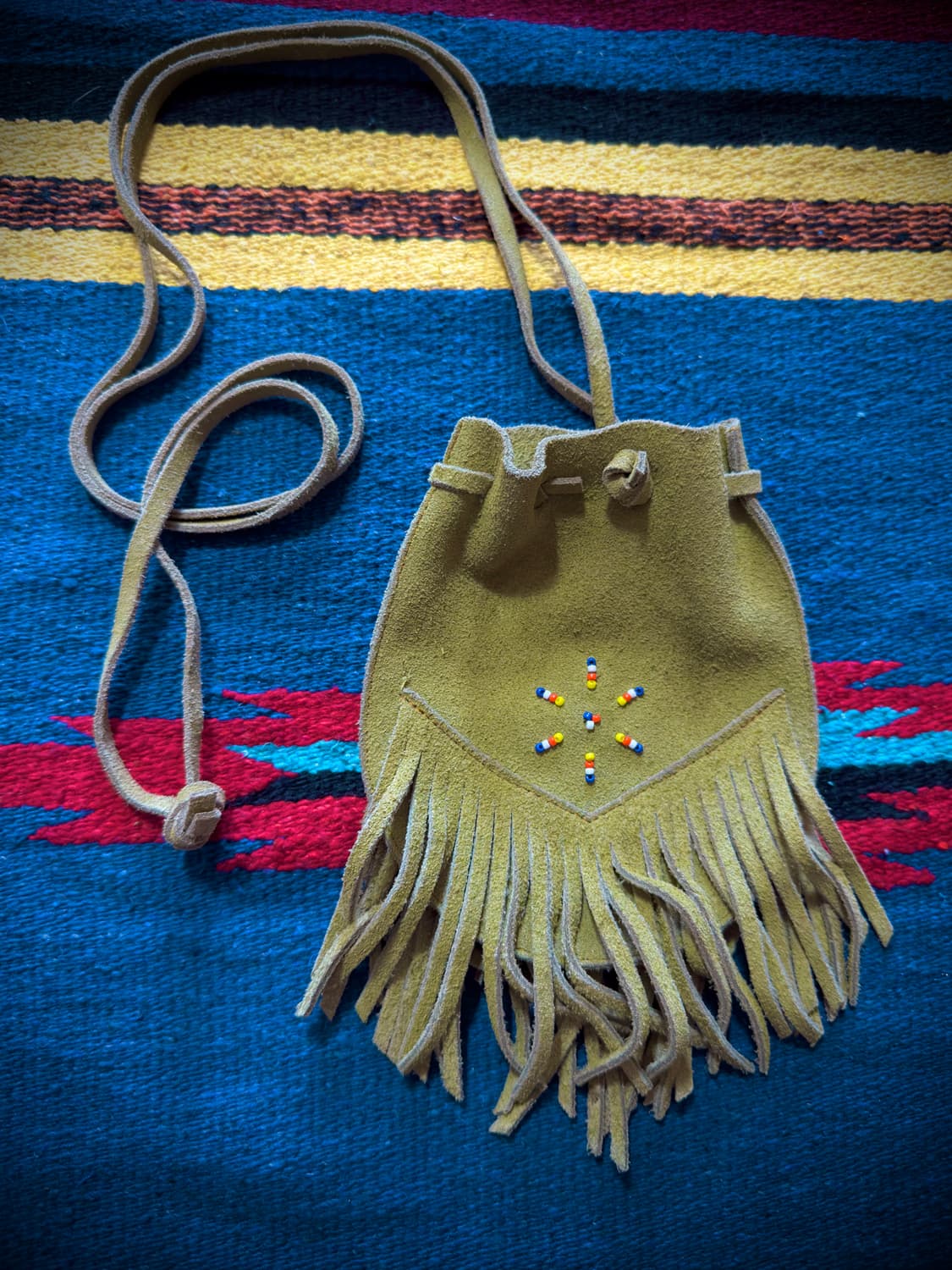 Western suede Fringe beaded mini bag 상품이미지1