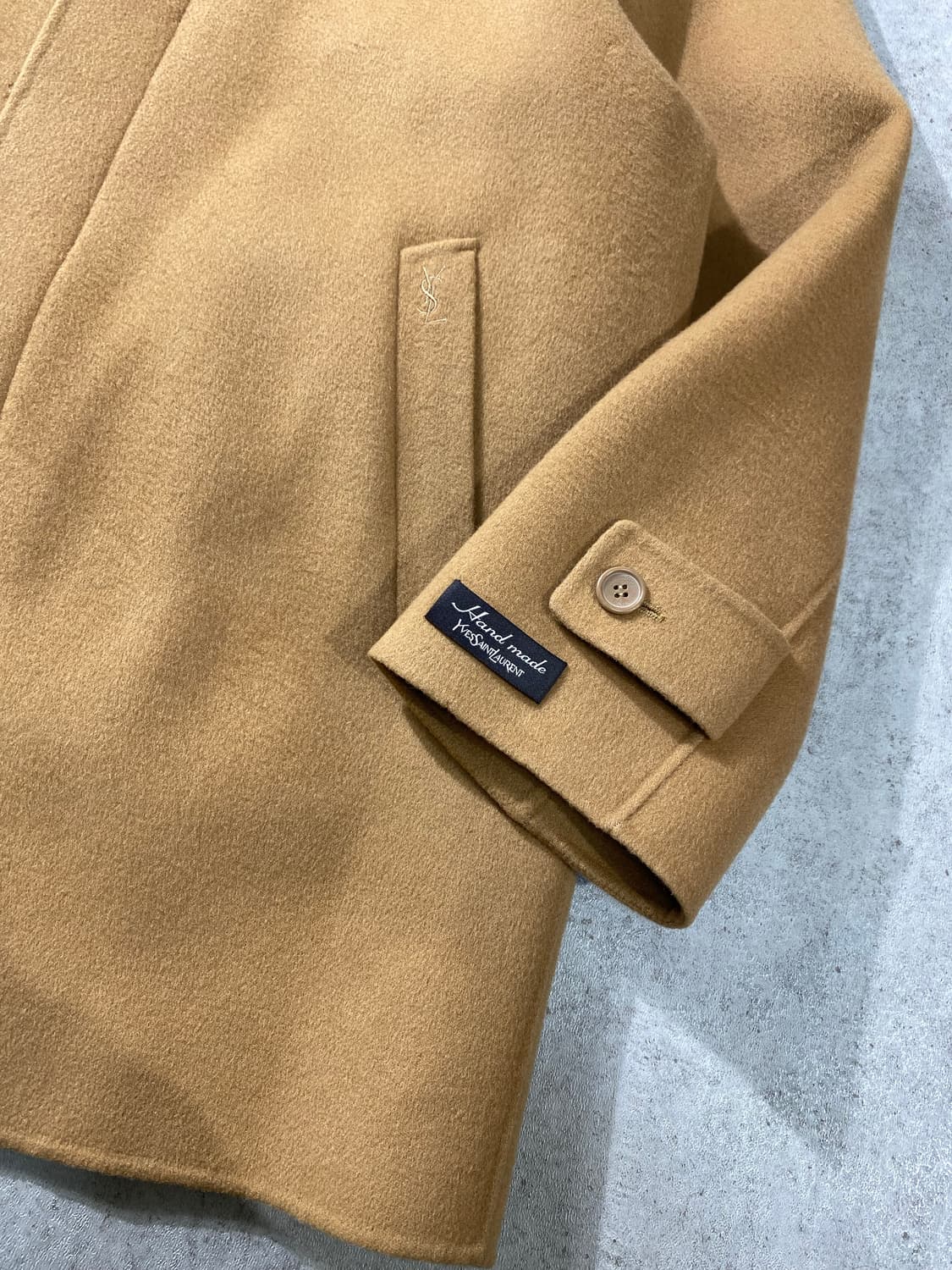 [L-XL] 90s YSL 입생로랑 울 캐시미어 코트 상품이미지3