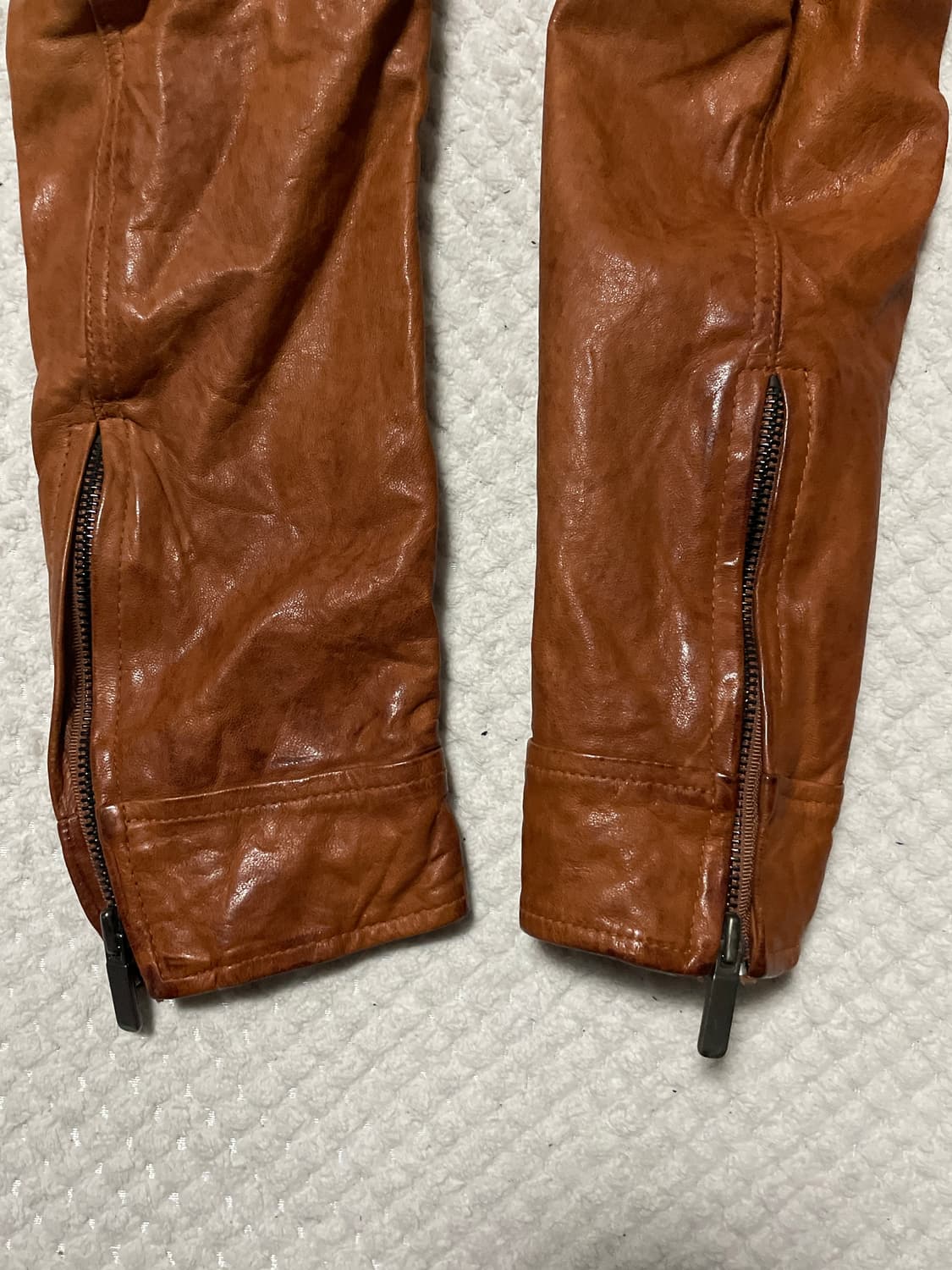 광희시장 웨스턴 무드 램스킨 양가죽 레더 자켓 브라운 상품이미지5