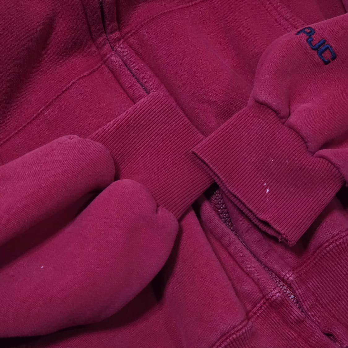 레터링 패치 올드스쿨 레드 후드집업 상품이미지8