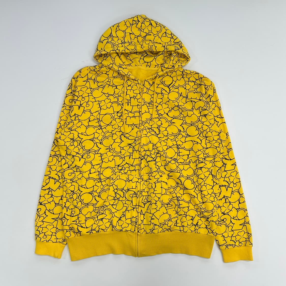 Yellow pattern  hoodie zip-up 상품이미지4