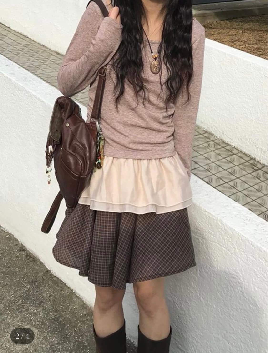 [새상품] 시즐 마리 레이어드 프릴 티셔츠 핑크 상품이미지3