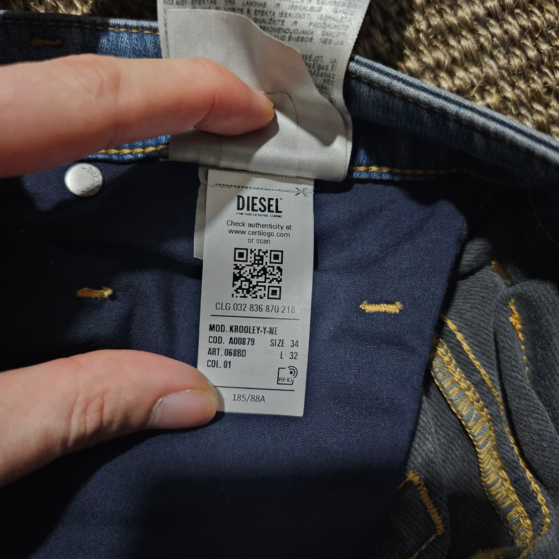 DIESEL 크롤리 데님 팬츠 상품이미지6