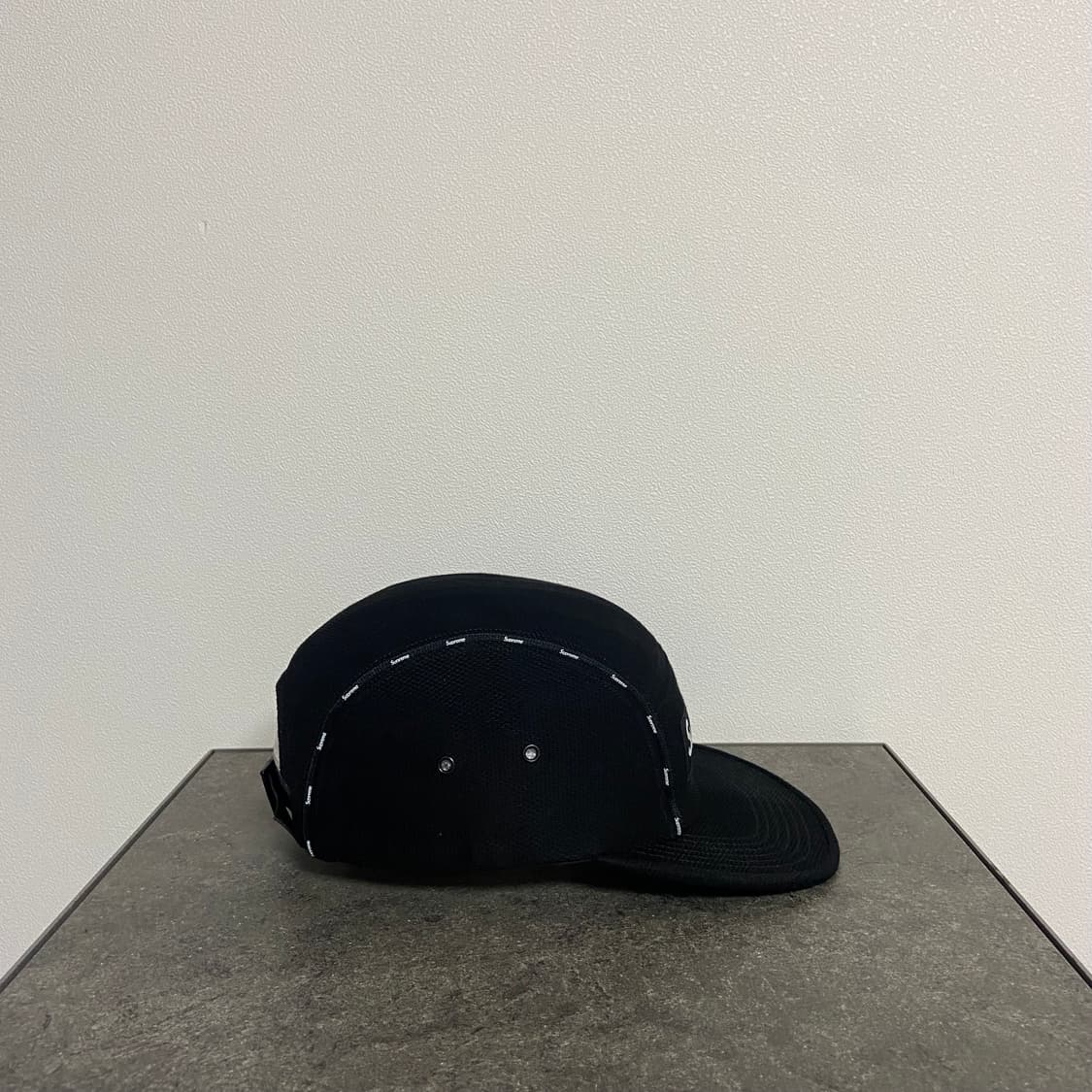 슈프림 파이핑 블랙 박스로고 캠프캡 모자 상품이미지3