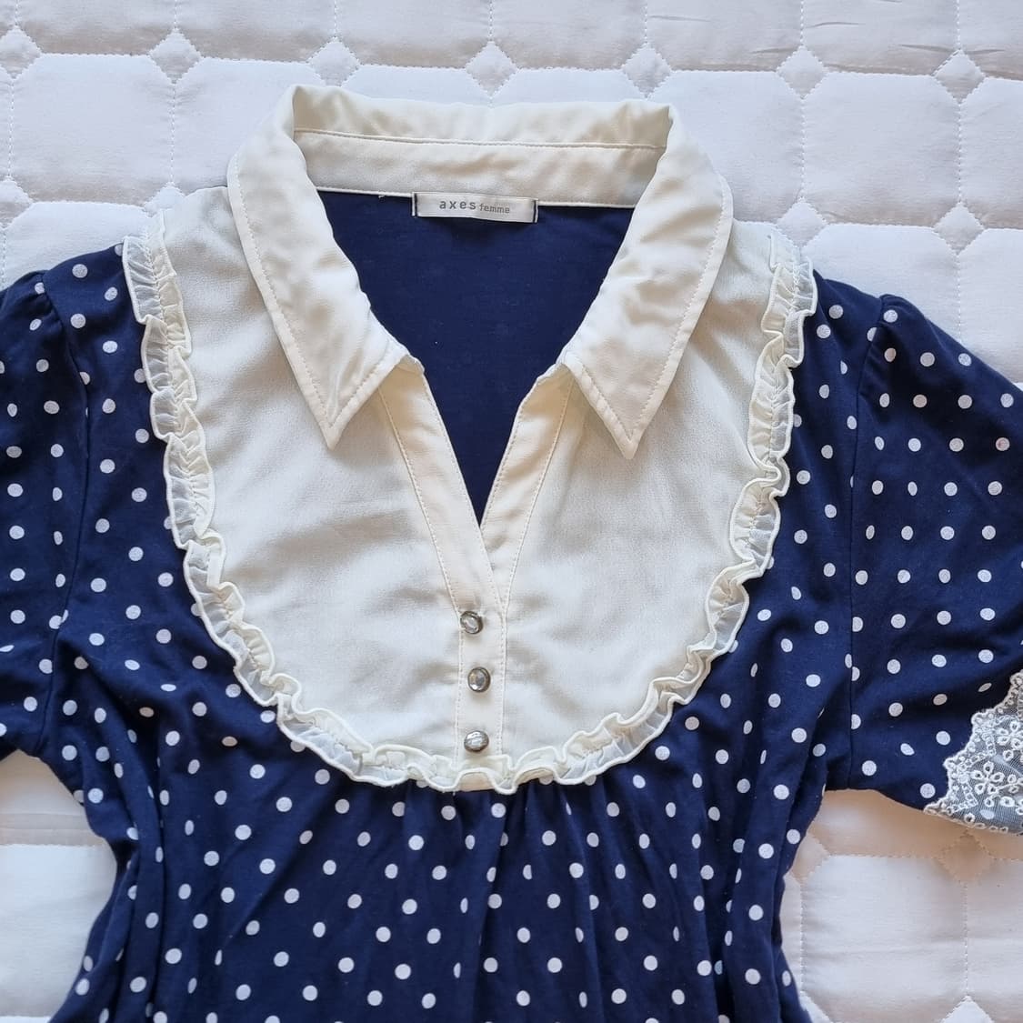 axes femme(악세스 팜므)도트 카라 프릴 튜닉 상품이미지2