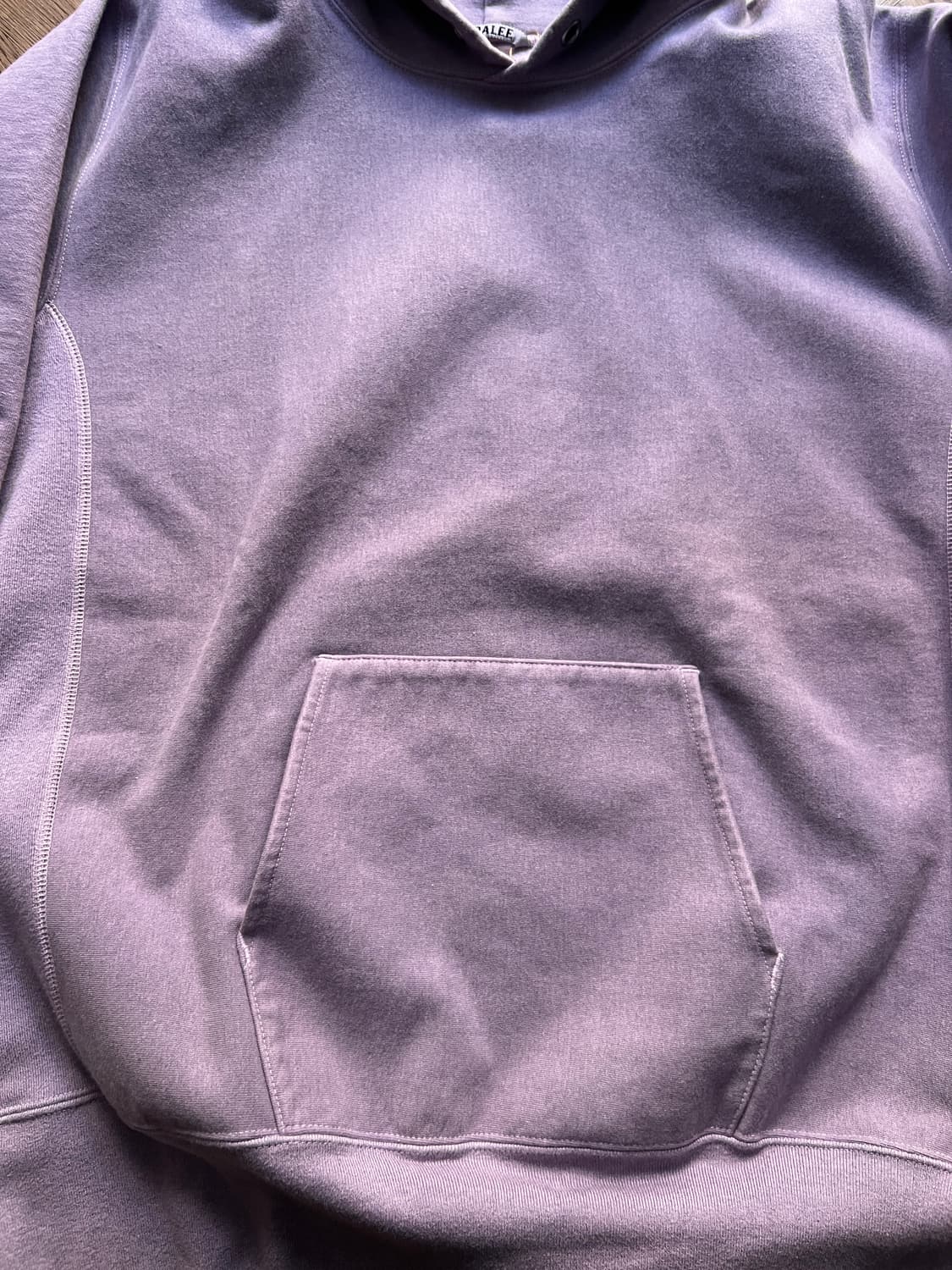 [M]AURALEE 오라리 라이트퍼플 슈퍼 밀드 스웻 후드 파카 상품이미지3