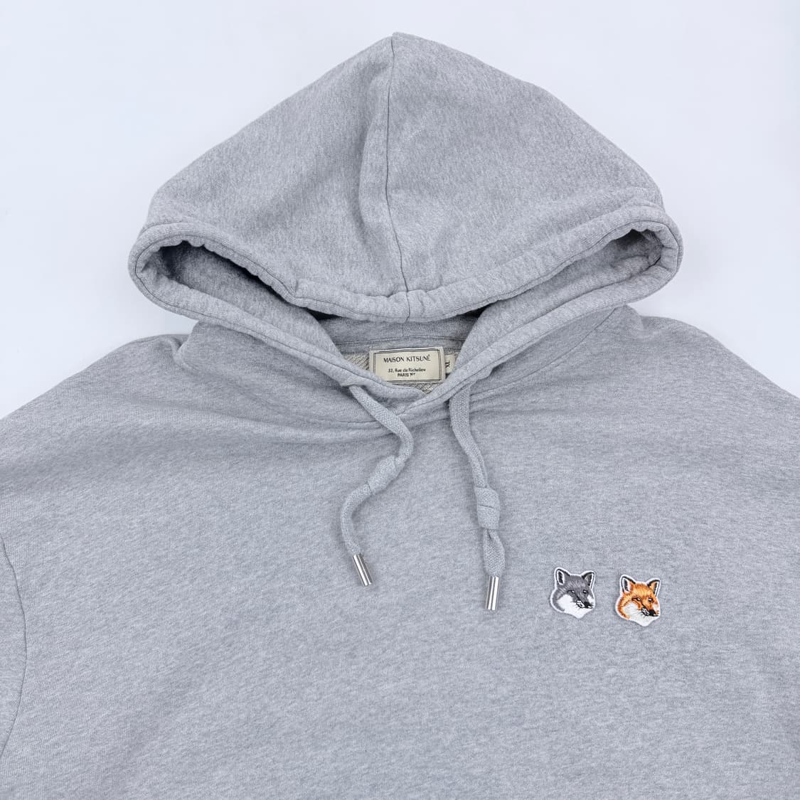 메종키츠네 더블 폭스 헤드 패치 후드티셔츠 상품이미지3