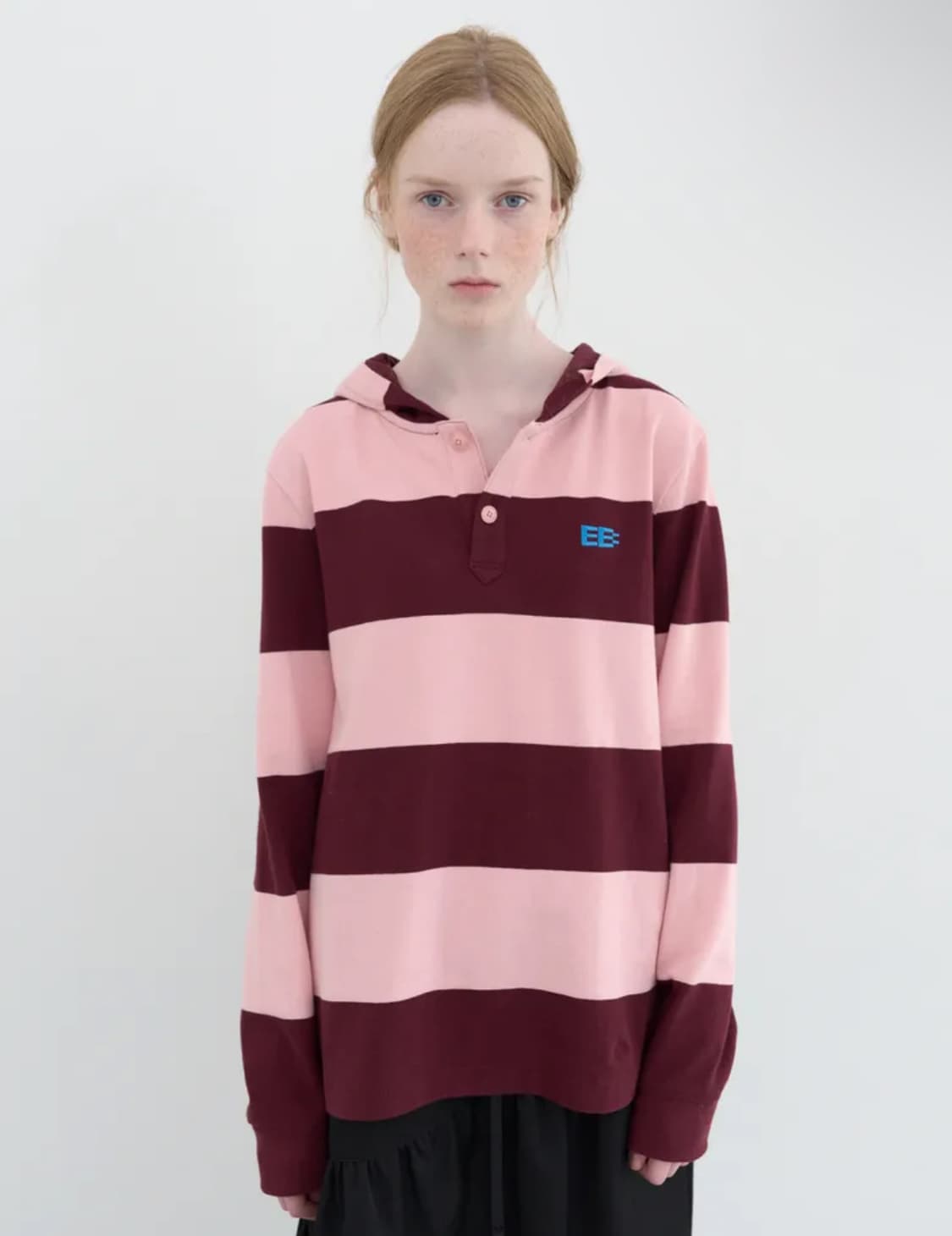 엔조블루스 enzoblues 퍼키 스트라이프 후디 롱슬리브 상품이미지1