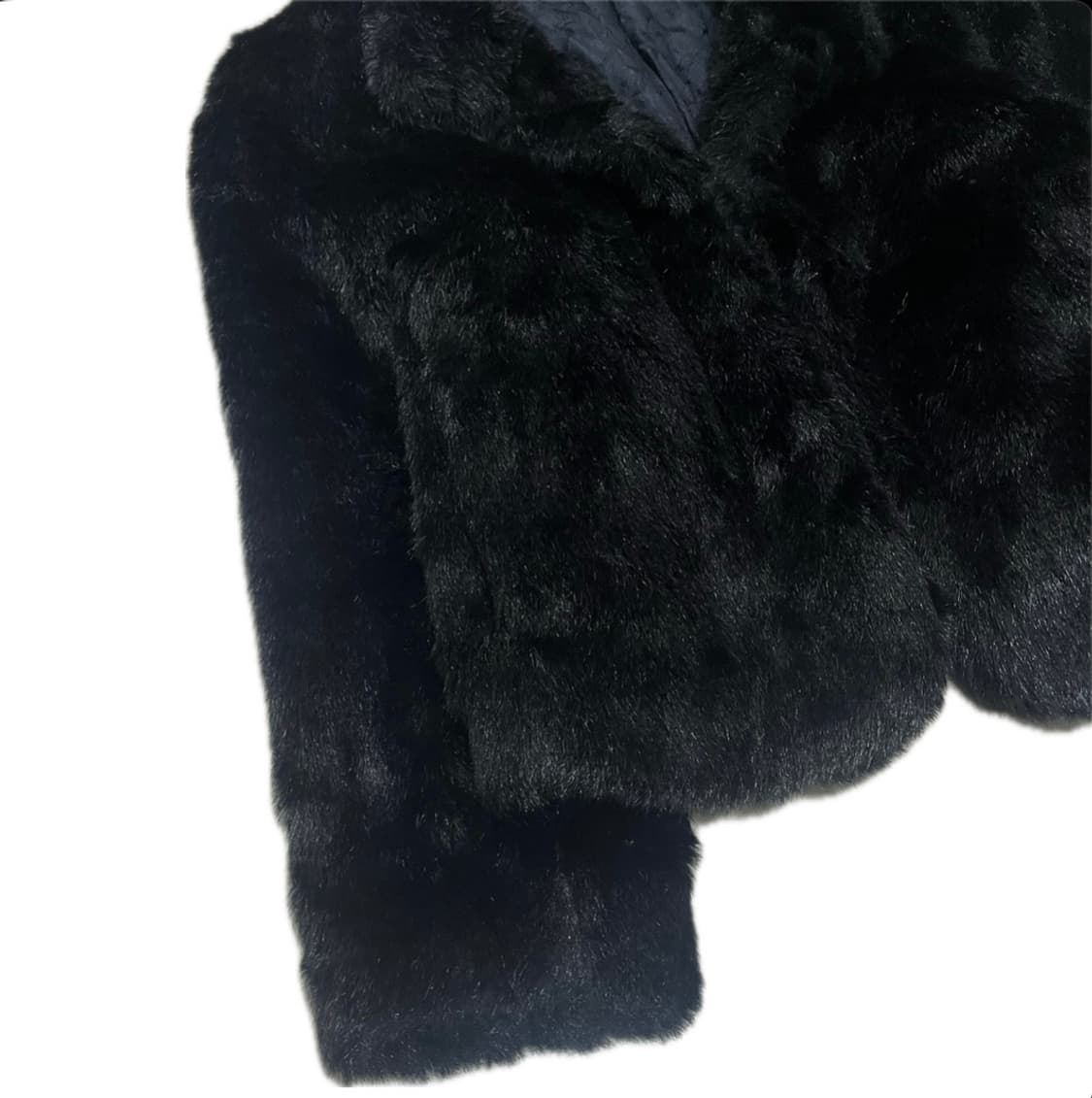 송치 크롭 퍼자켓 남여공용 상품이미지4