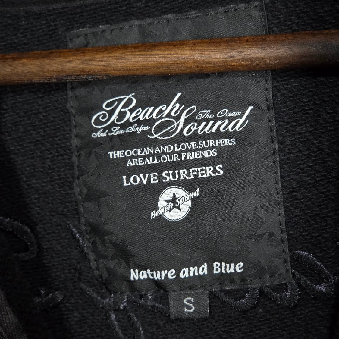 JPN 비치사운드 레터링 자수 슬림핏 후드집업 상품이미지9