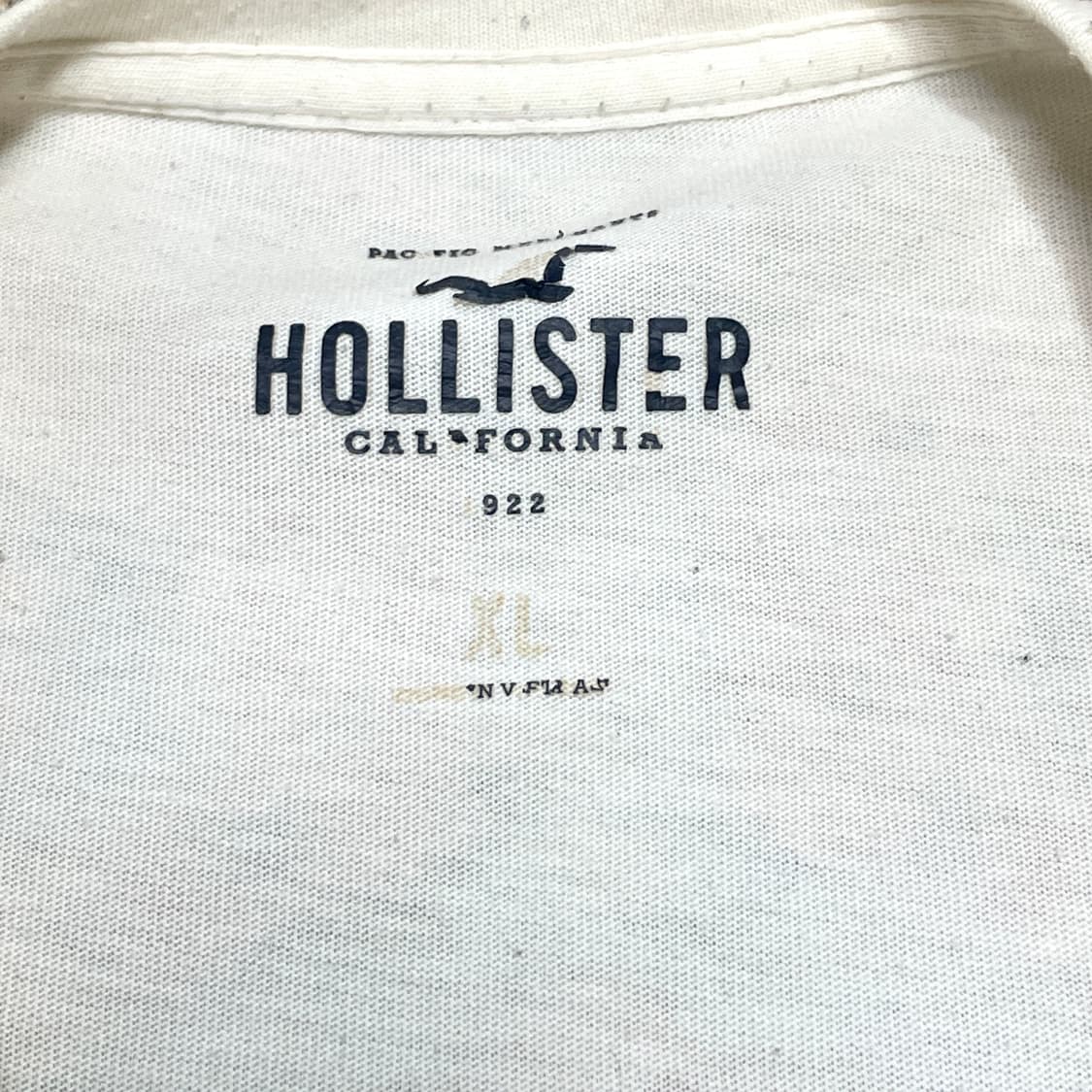 홀리스터 스펠로고 화이트 긴팔티셔츠 남성XL 상품이미지4