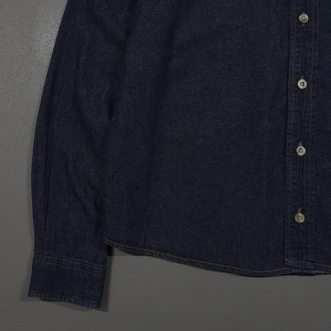 L (100) 리바이스 레드탭 포켓 버튼다운 생지 진청 데님 셔츠 남방 상품이미지3