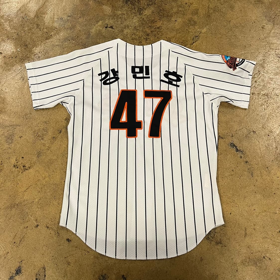 [OS] 롯데 자이언츠 야구 저지 흰색 줄무늬 강민호 b15 상품이미지3