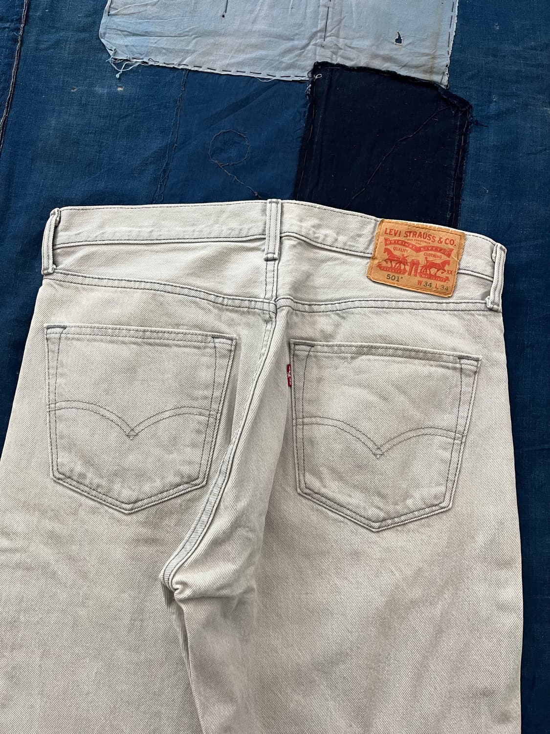 빈티지 리바이스 501 데님 팬츠 그레이 상품이미지4