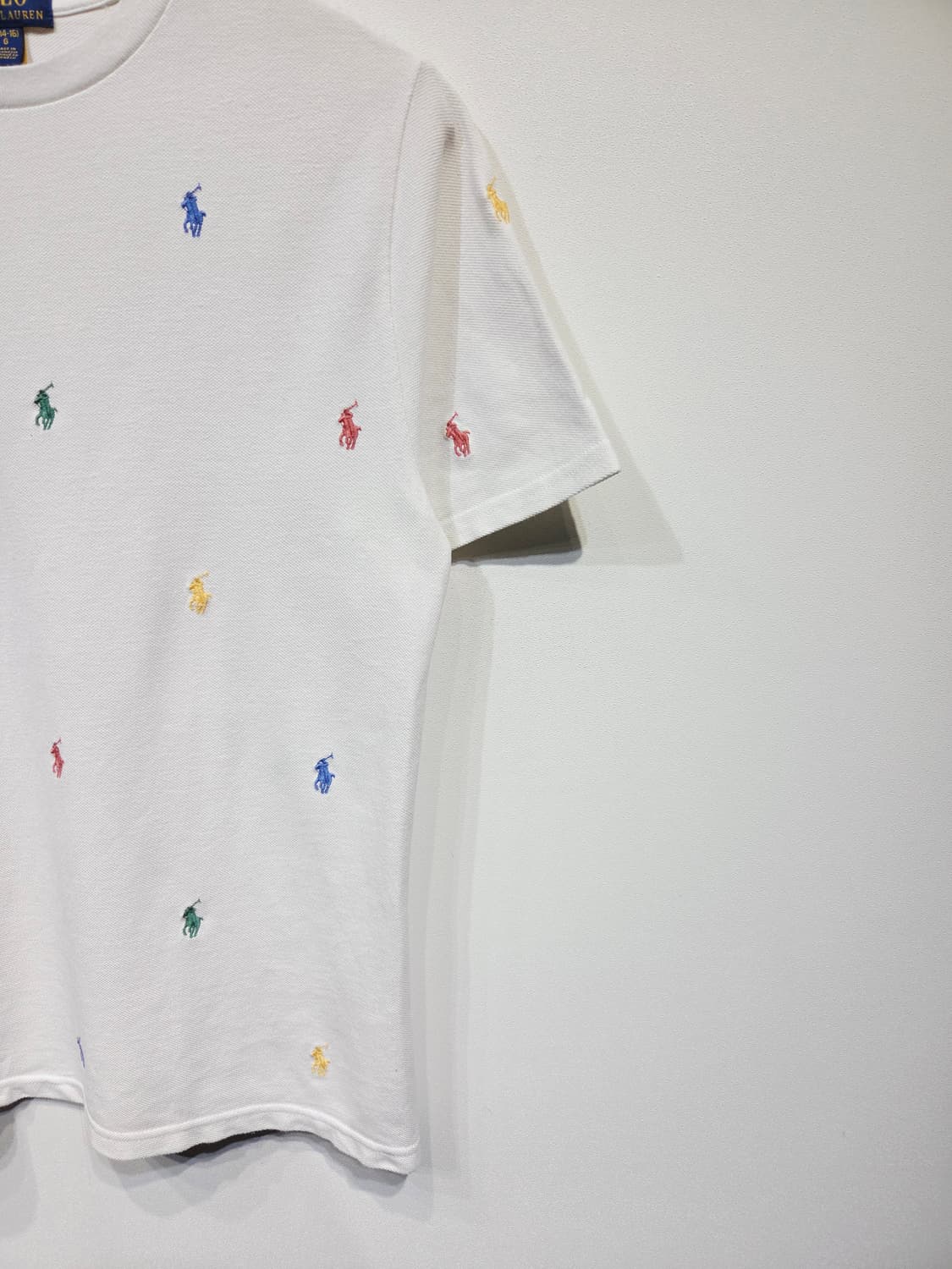 폴로 랄프로렌 신형 멀티 포니 반팔 티셔츠 화이트 상품이미지5