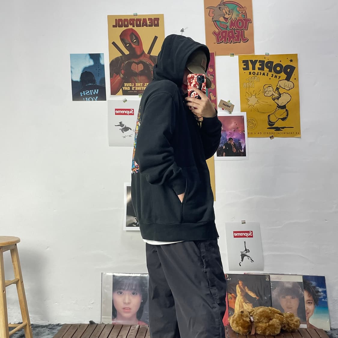 [XL]Levi’s 리바이스 일러스트 프린팅 후드집업 상품이미지4