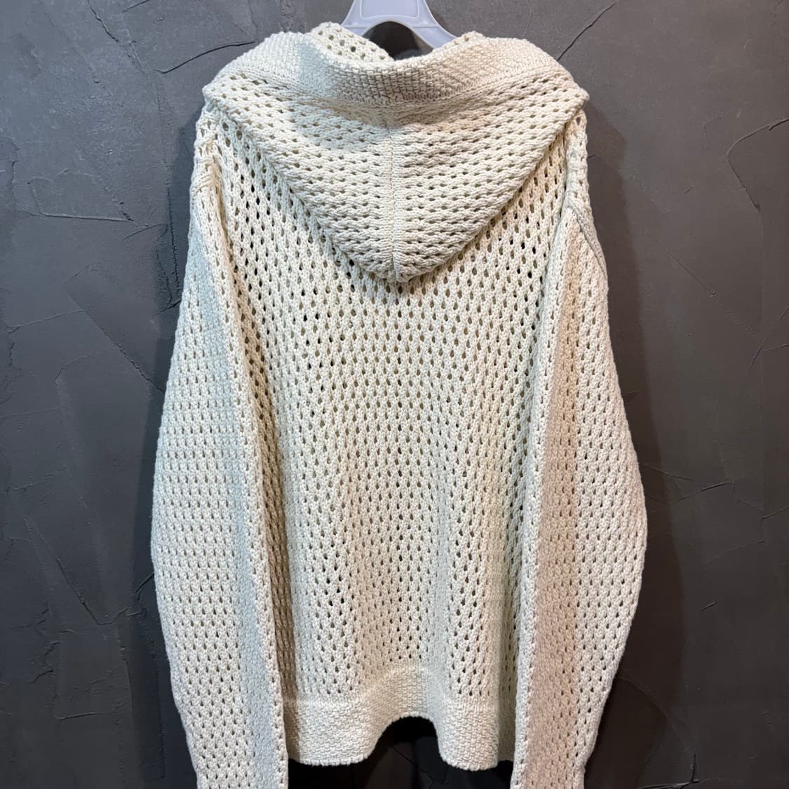 [L] SATUR 새터 그물 후드 니트 상품이미지6