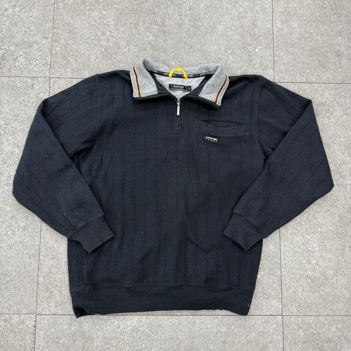 ALPHA CUBIC 카라 반집업 긴팔티셔츠 상품이미지3
