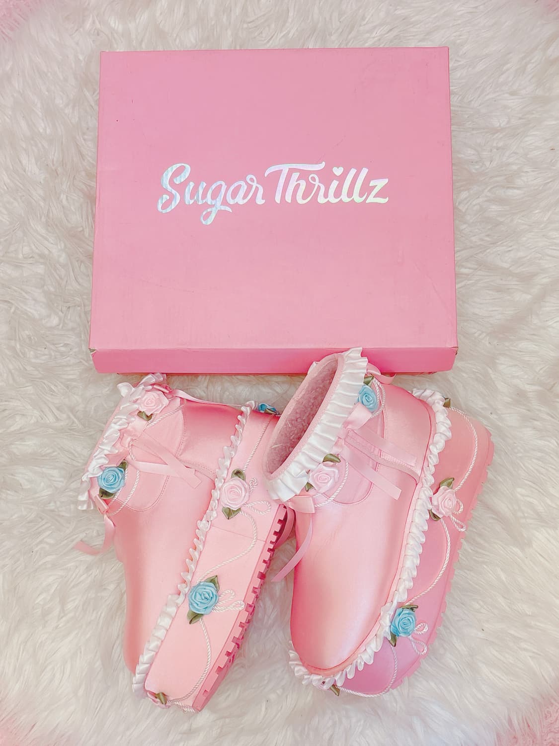 Sugar thrillz pink winter ankle boots 상품이미지7