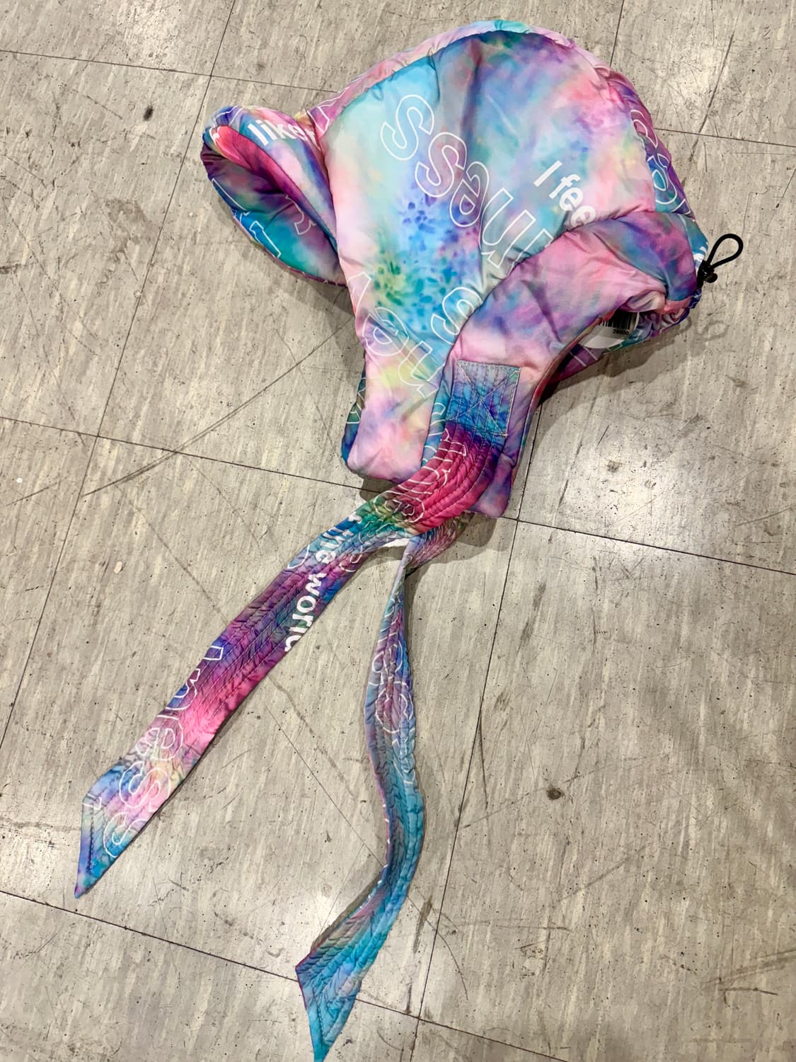 타이다이 프린트 패딩후드 상품이미지3