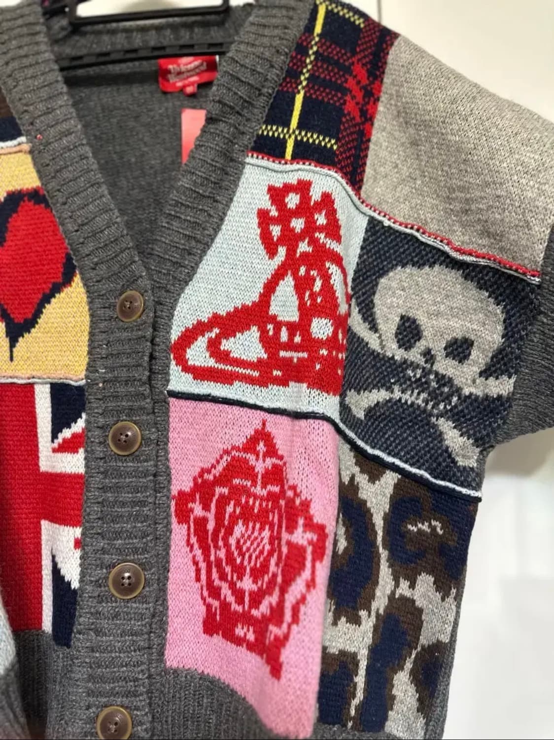 비비안웨스트우드 레드라벨 일본판 패치워크 울가디건남여공용 상품이미지4