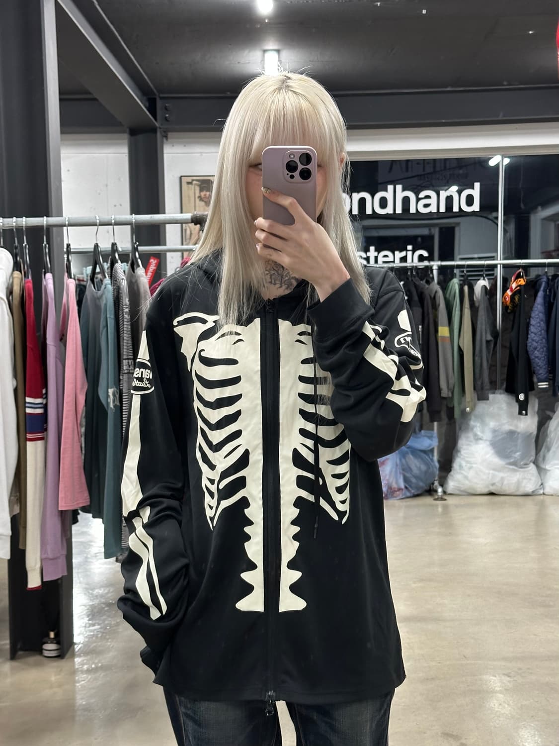 벤슨 레더스 본 스켈레톤 후드 집업 상품이미지2