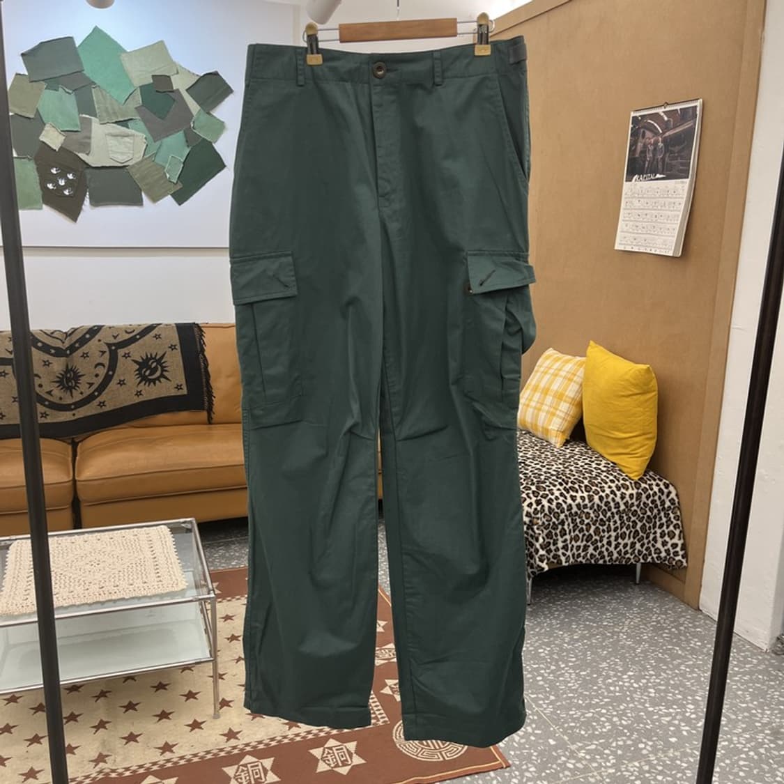 빈티지 스트릿 펑크 민트그린 스트랩 카고팬츠 M C10003 상품이미지3