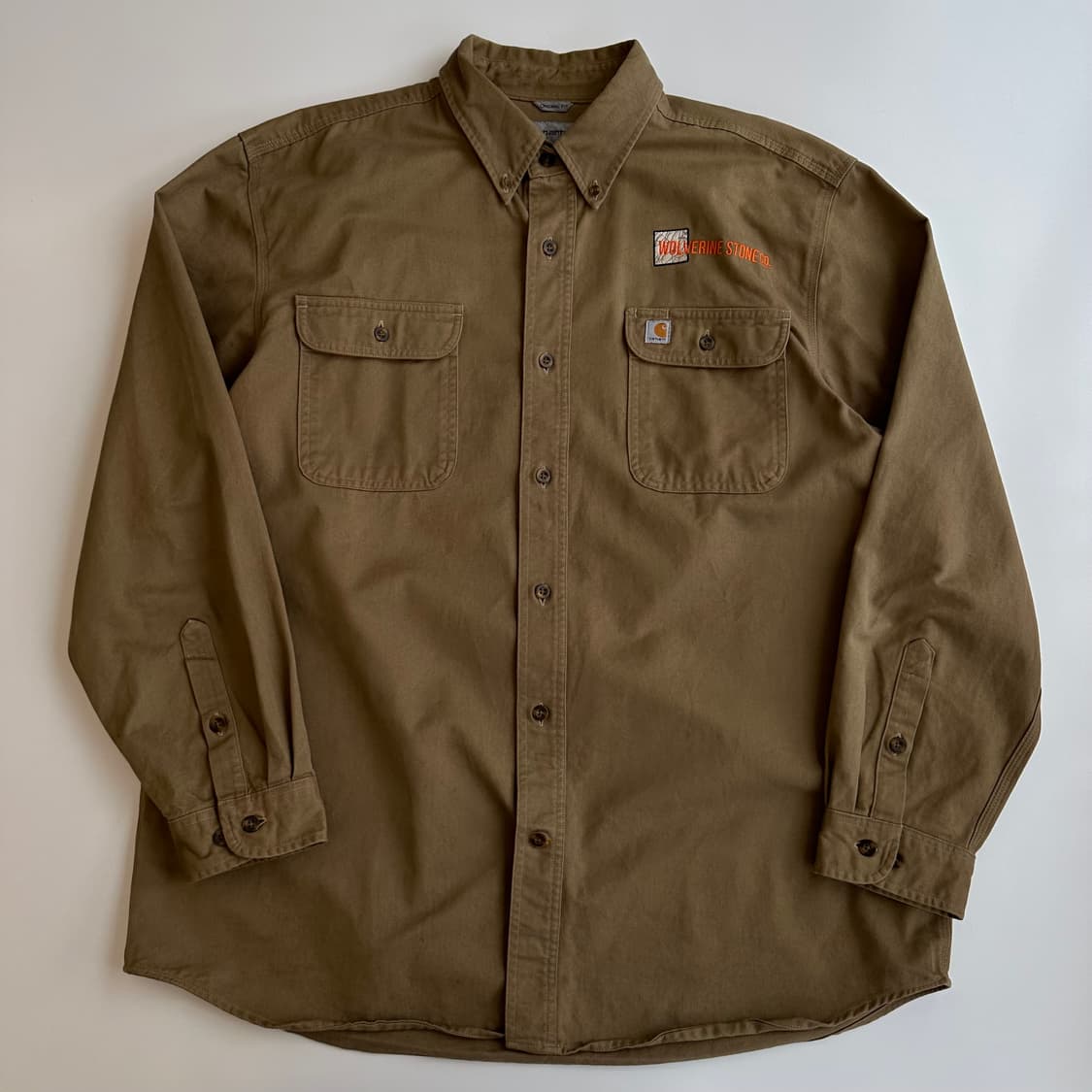 칼하트 오리지널 워크라인 투포켓 헤비코튼 셔츠 상품이미지2