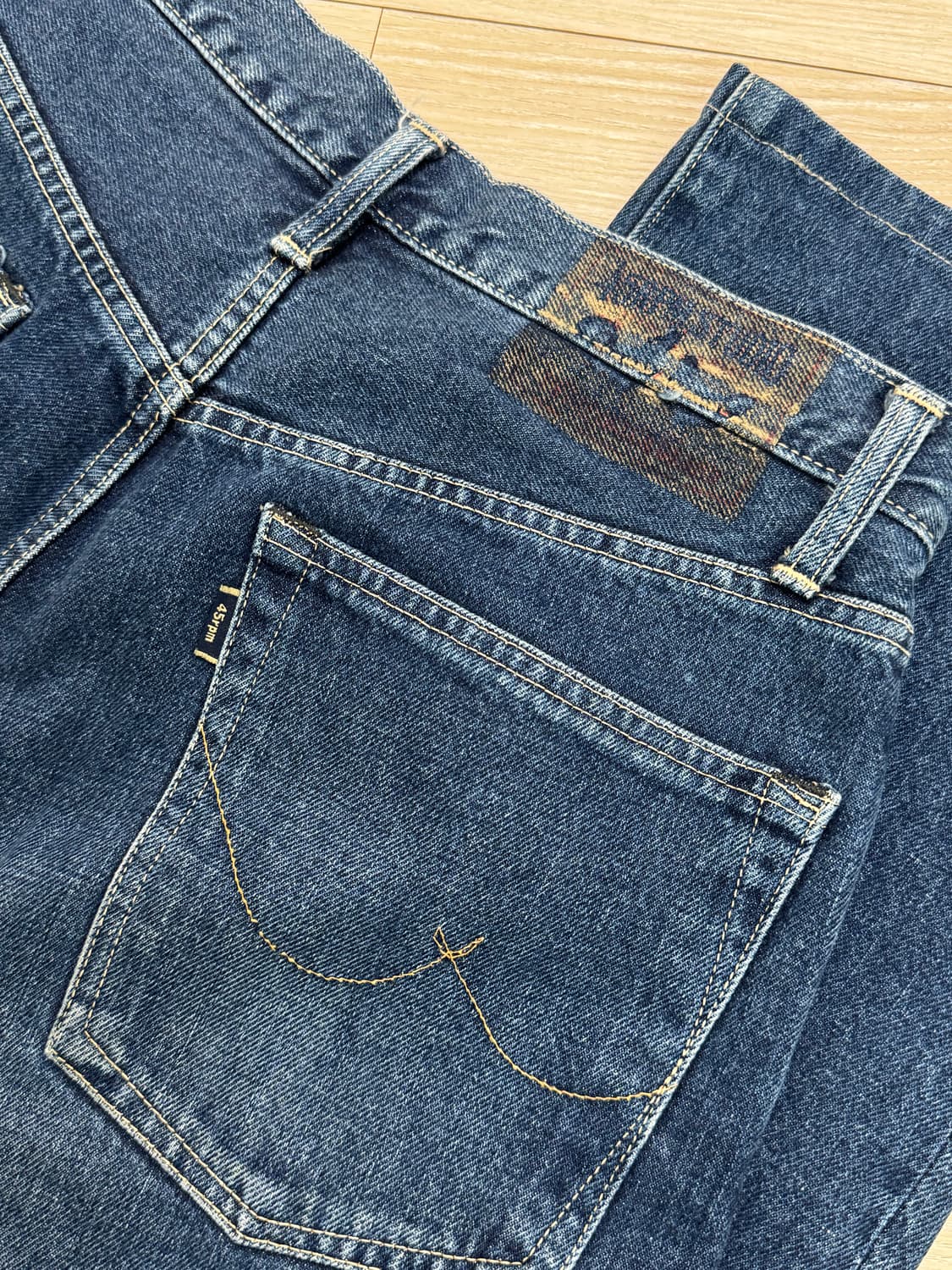 45rpm 닭 패치 빈티지 모델 데님팬츠 상품이미지2