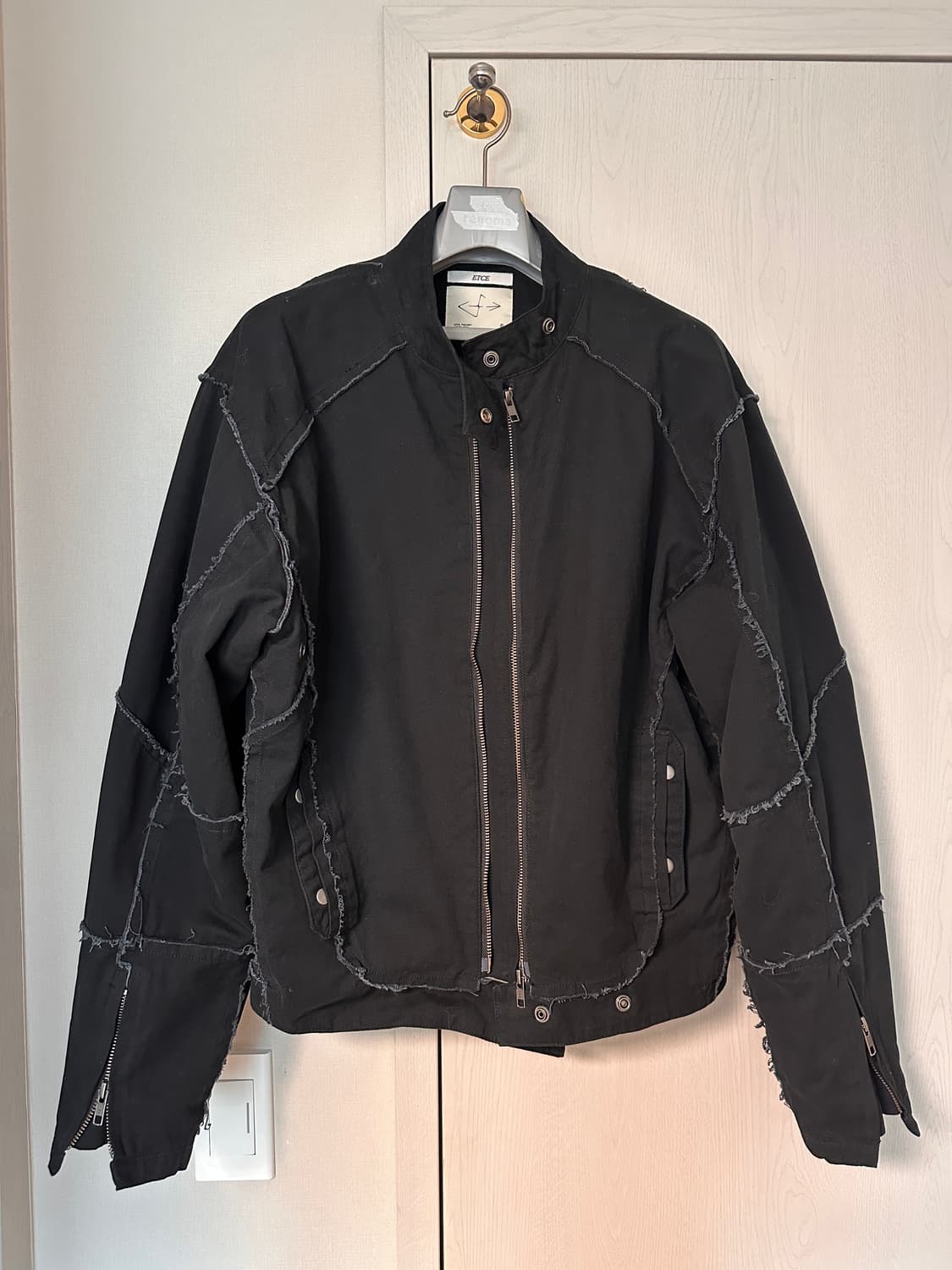 ETCE DOUBLE ZIP MOTO JACKET (BLACK) L 상품이미지1