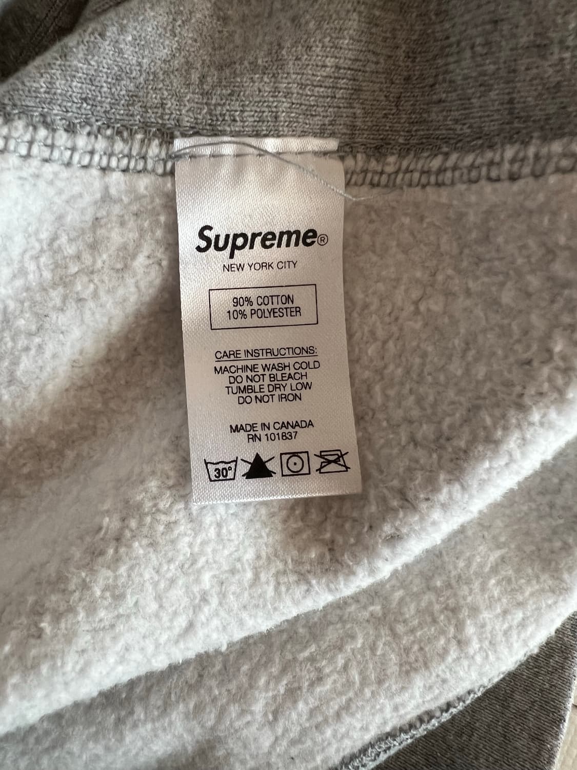 슈프림 반다나 박스로고 후드 그레이 색상 라지 판매 합니다 상품이미지4