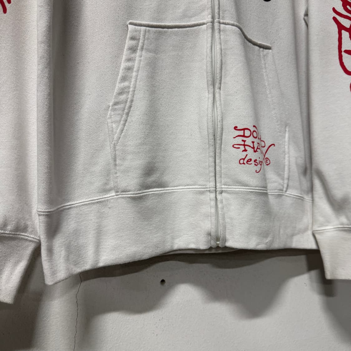 에드하디 오리엔탈 스컬 빅 프린팅, 자수 디테일 집업 후디 상품이미지5