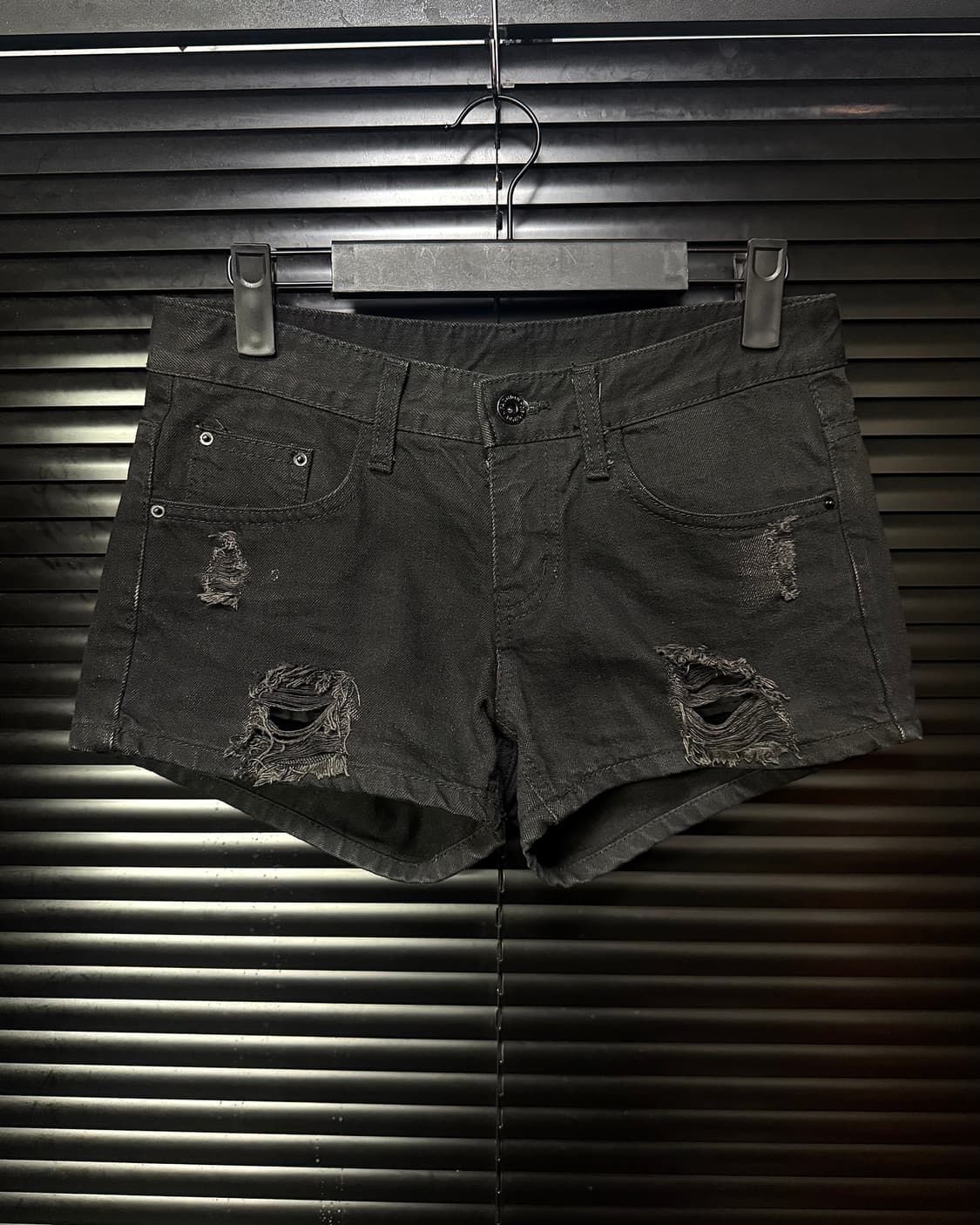 INTERFLOU 인터플루 핫팬츠 찢청 고스펑크 갸루 로리걸 그런지 26 상품이미지1