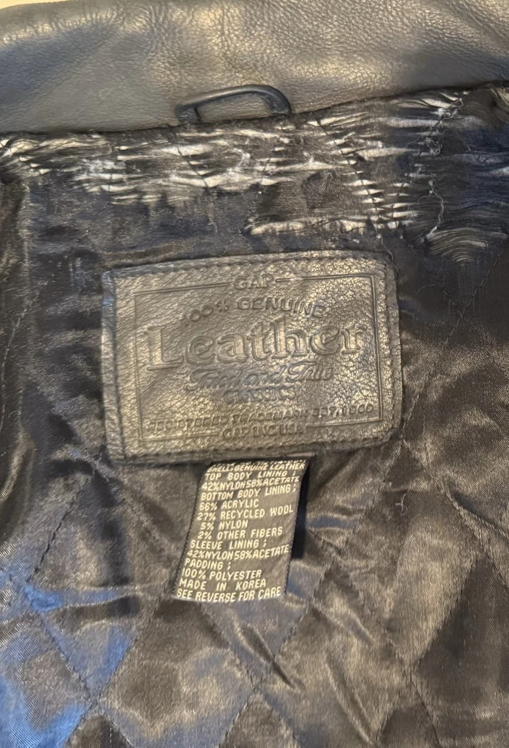 올드 갭 레더 자켓 상품이미지8