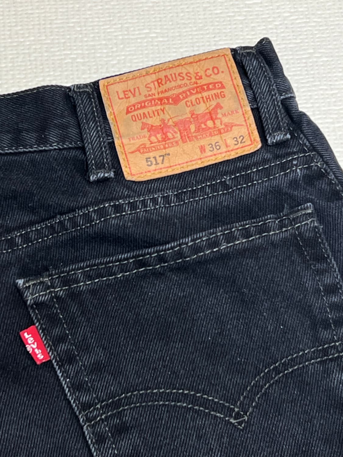 00sㅇ리바이스517 부츠컷 블랙진 36x32 상품이미지6