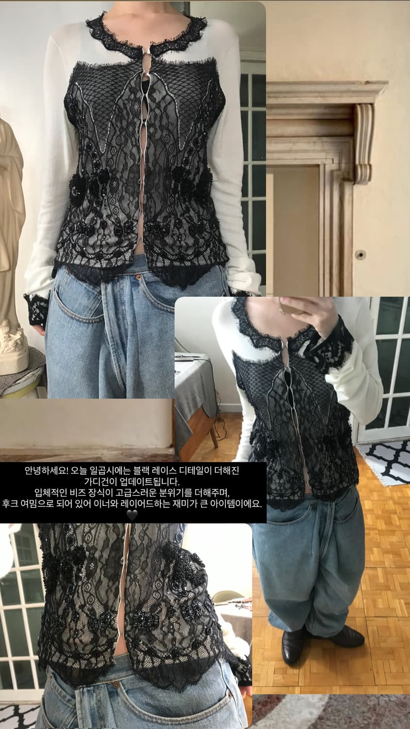vintage lace cardigan  상품이미지5